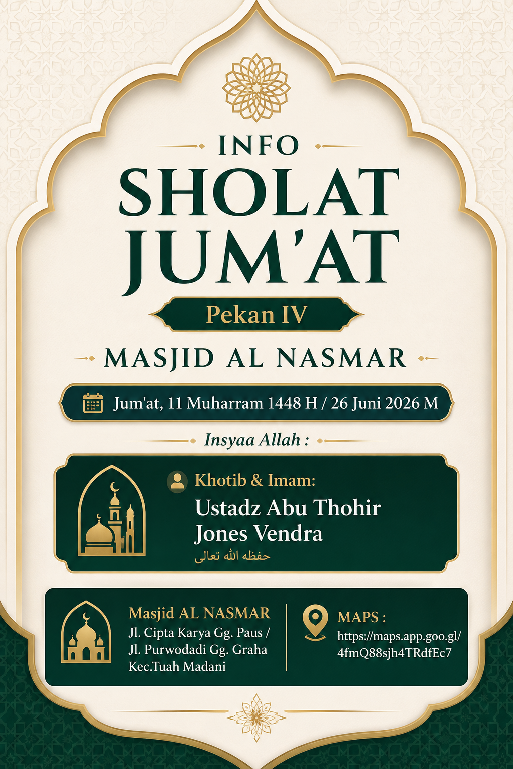 Poster Info Sholat Jum'at